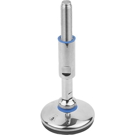 Kipp Levelling Foot For Hyg. Area, Form:A M24X104, D=120, Stainless Steel K1303.112024X190